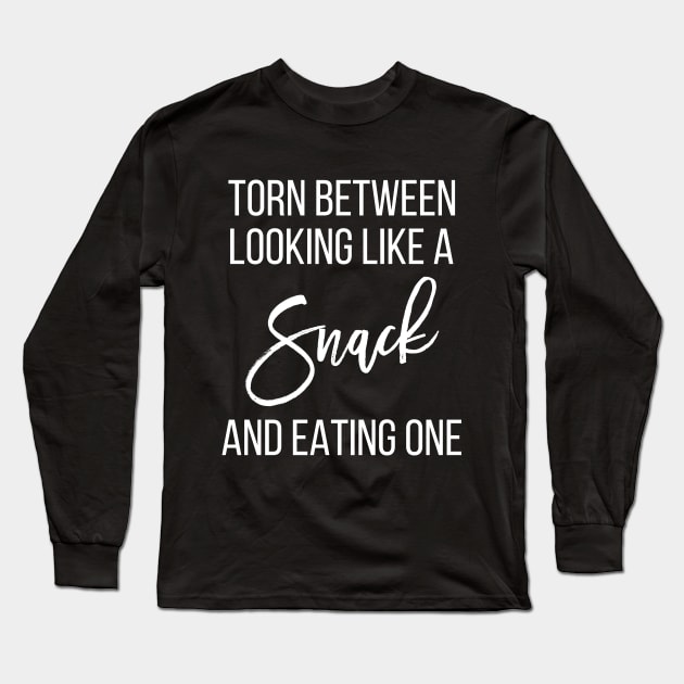 Torn Between Looking Like A Snack And Eating One Long Sleeve T-Shirt by kapotka